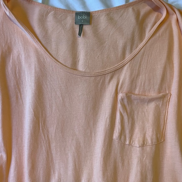 Bobi SHIRRED DROP WAIST DRESS fromRevolve in Peach size small - Picture 8 of 9